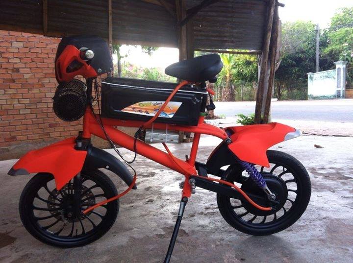Hình ảnh xe đạp điện độ nhỏ