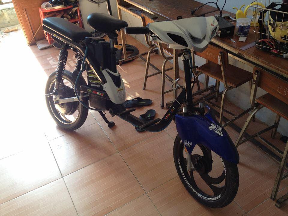 Hình ảnh xe đạp điện độ vỏ chất