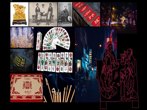 Bộ bài Tam Cúc 32 lá với hai màu đỏ và đen đặc trưng